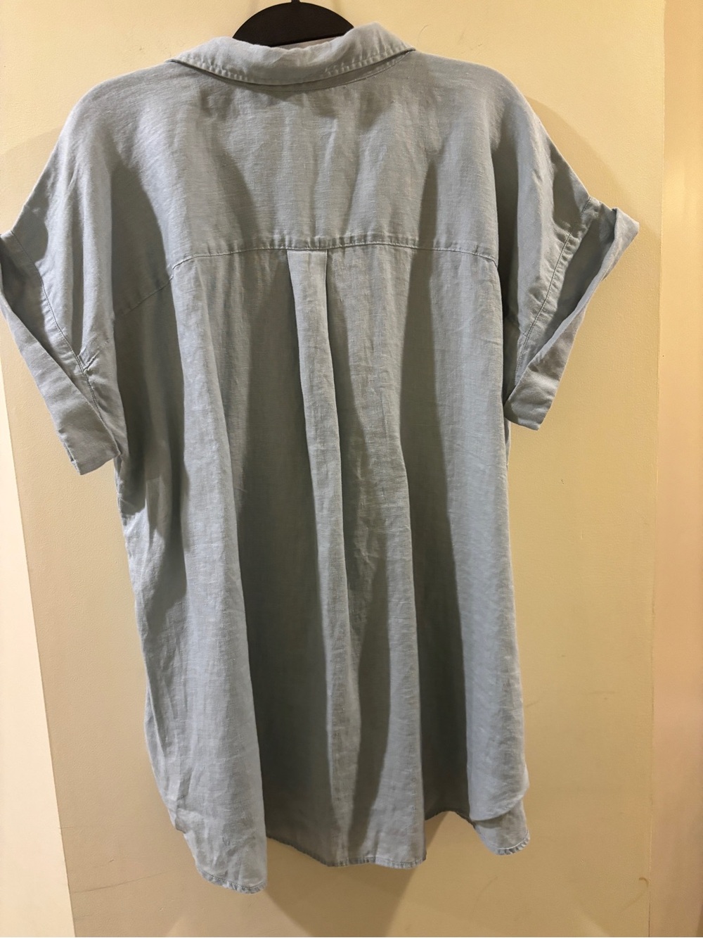Lauren Ralph Lauren Pale Blue‎ Linen Button-Front Tunic - Picture 3 of 7